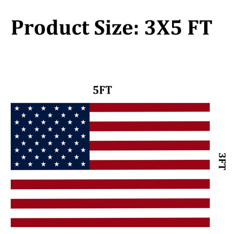 AJJSUE American flag outdoor 3x5 gift-ready; ideal for homes and boats