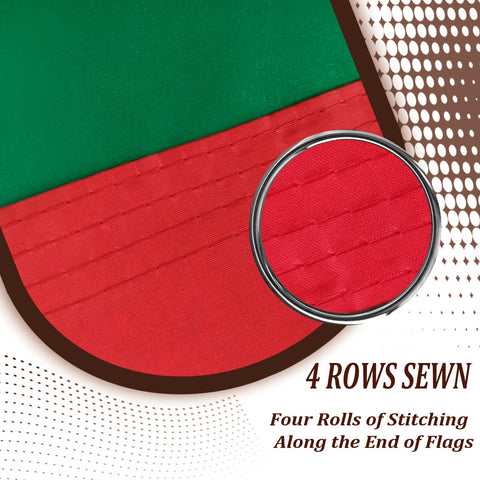 AJJSUE Italy flag with reinforced stitching for long-lasting use.