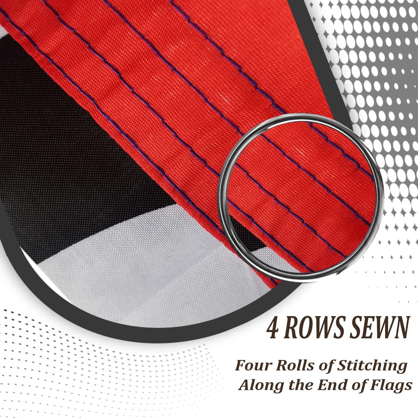 AJJSUE Open Flag brass grommets provide secure hanging.