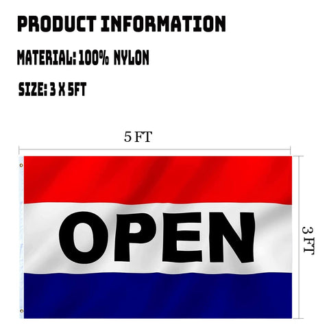 AJJSUE Open Flag makes a versatile gift for homes and businesses.