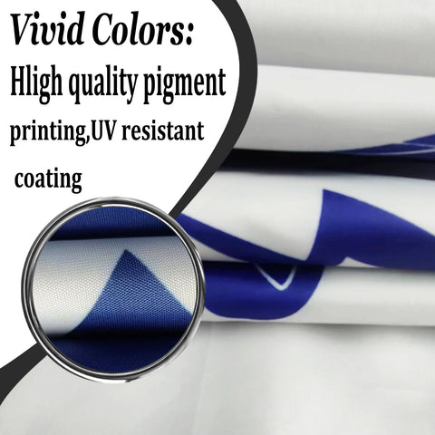 AJJSUE flag made of 3-ply polyester for durability.