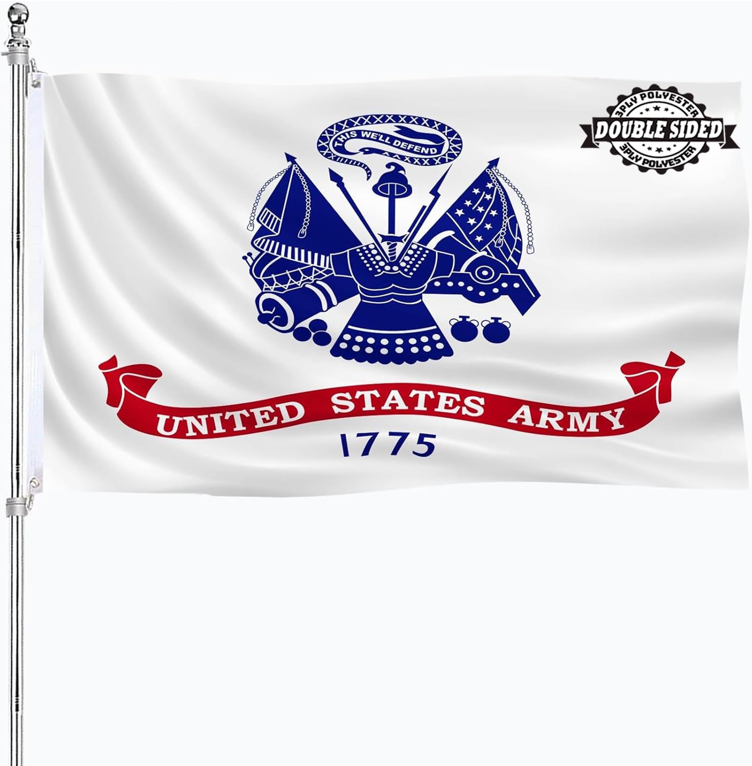 AJJSUE US Army flag 3x5 with double-sided graphics, readable from both sides.