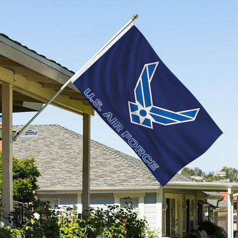 Close-up of AJJSUE flag with durable stitching to reduce tearing in wind.