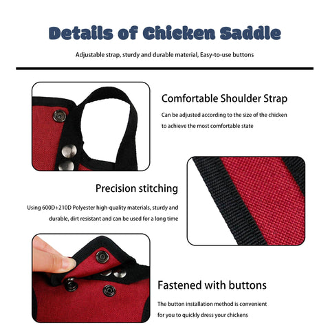 Ajqiomh green chicken saddle back protector with breathable fabric for comfortable wear.