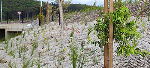 AK TRADING CO. Easy-cut jute blanket helping tailor to terrain.