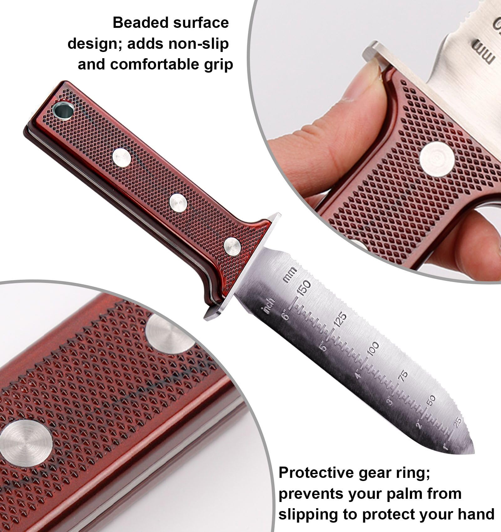 AKAKD Hori Hori sheath attached for safe storage