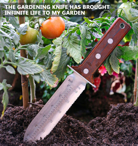 AKAKD Hori Hori woodgrain handle for comfortable grip