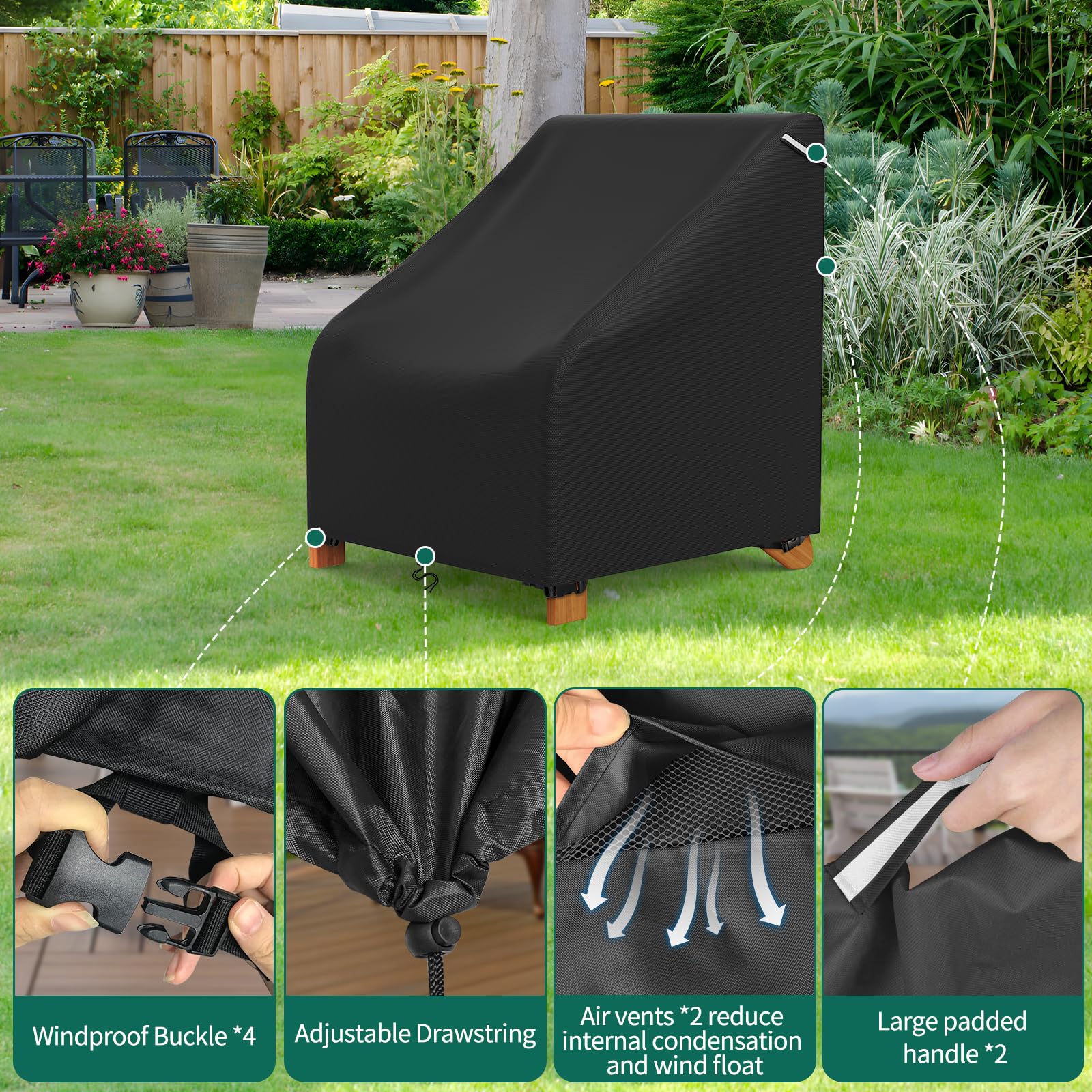 Durable 420D Oxford fabric for long-lasting outdoor use