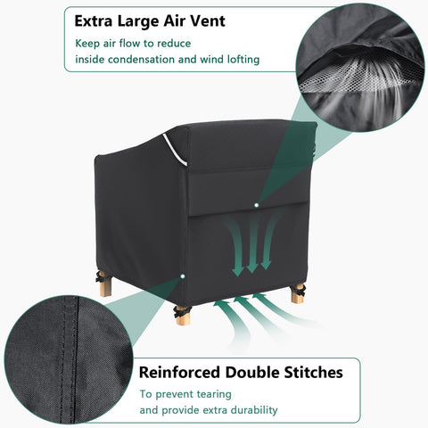 Ventilation holes on AKEfit chair cover promote air flow and prevent moisture