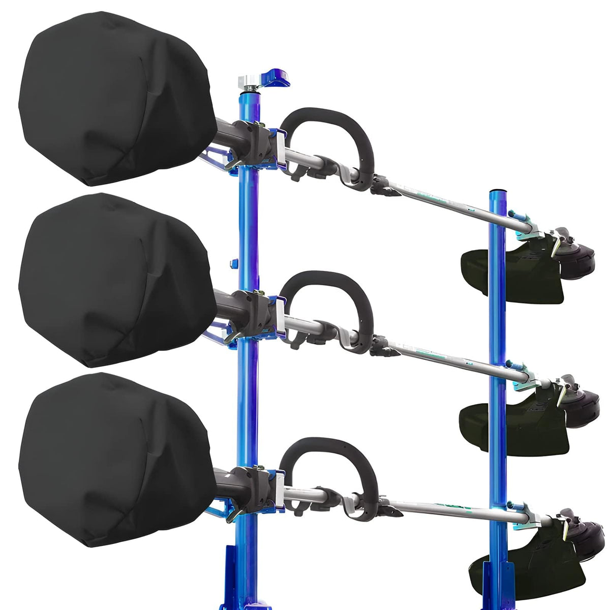 AKEfit Trimmer Engine Cover in sturdy black protects equipment during storage and transport.