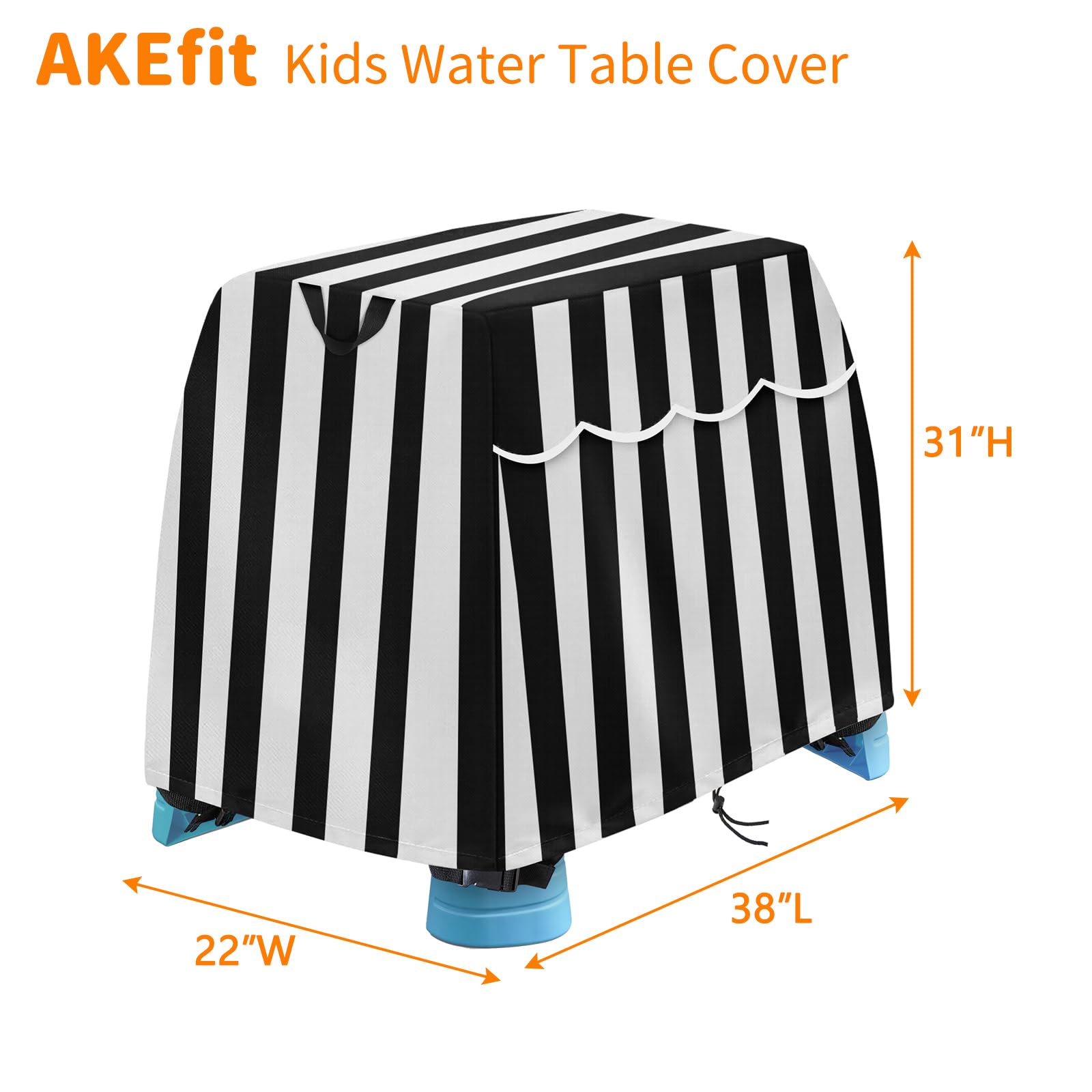 AKEfit weatherproof cover with bottom buckles keeping cover secure in wind
