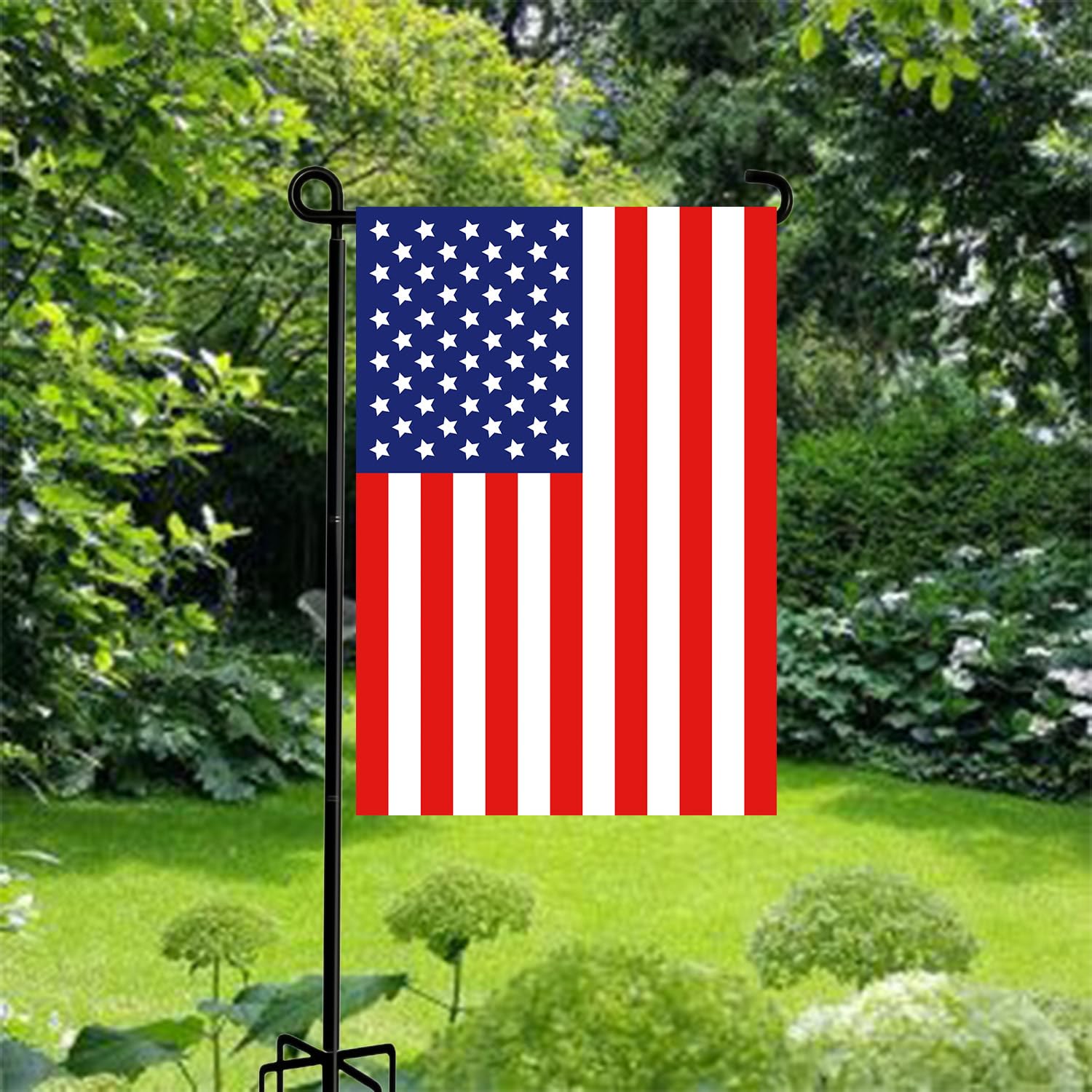 Akeydeco 38.5-inch tall flag stand elevates seasonal banners for high visibility.