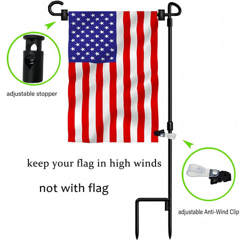 Akeydeco outdoor flag holder assembly ready for garden setup.