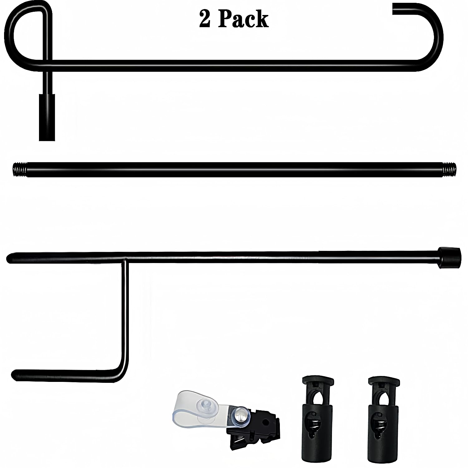 Akeydeco 2-pack stands provide versatile flag displays across the garden.