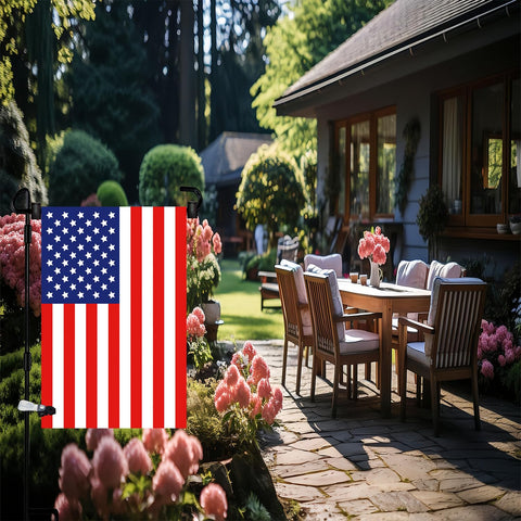 Akeydeco removable 3-piece flagpole for easy storage after use.