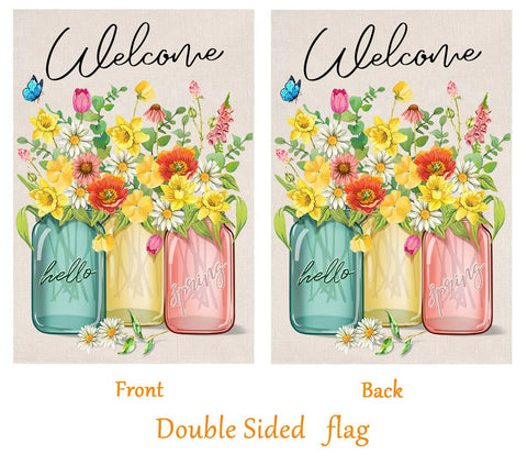 Akeydeco two-layer linen flag resists wrinkling and maintains vivid colors.