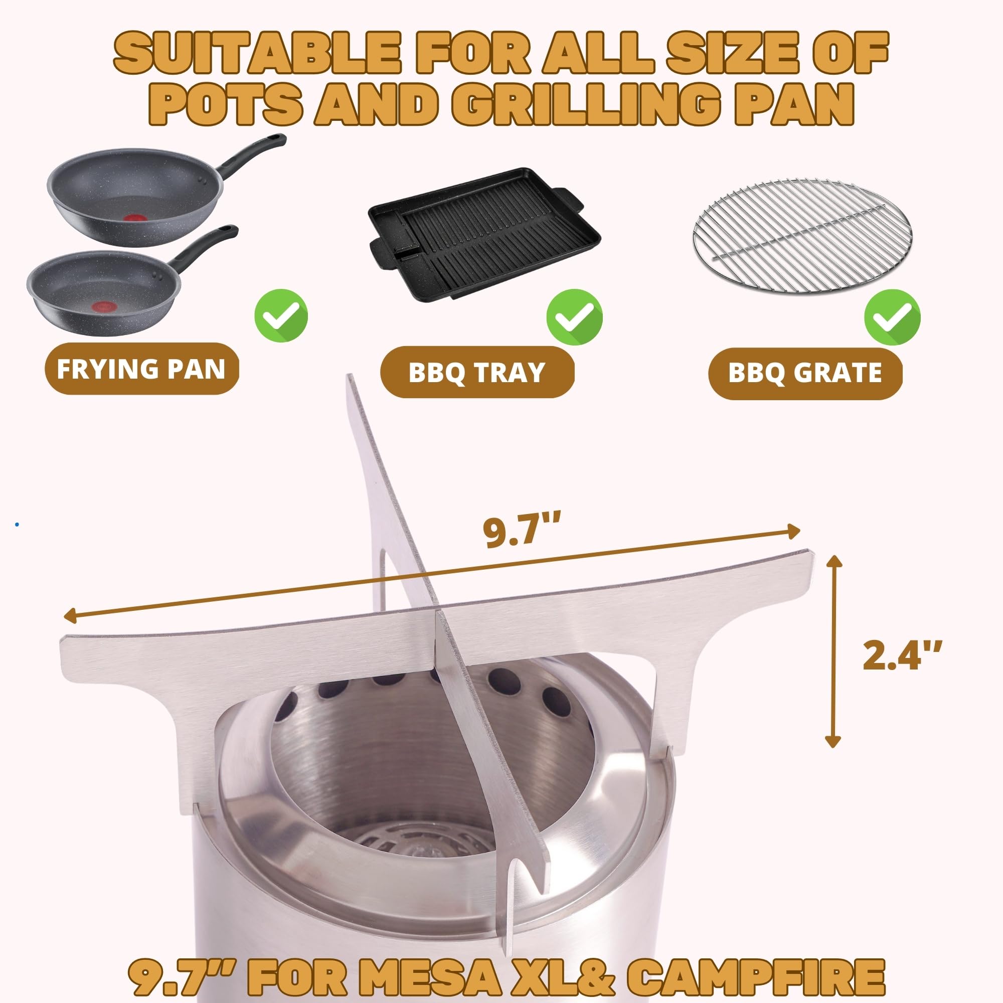AKI YAMA solo stove titan compatibility with cooktop