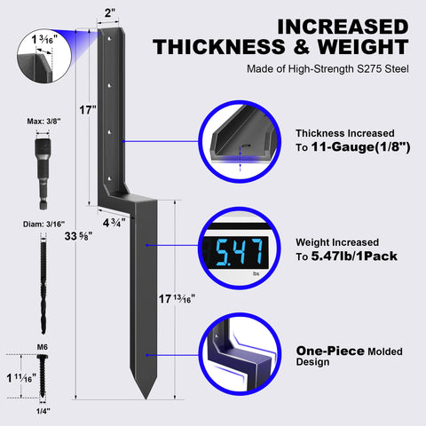 AKINGKONG ground spike tip enables quick insertion with minimal digging.