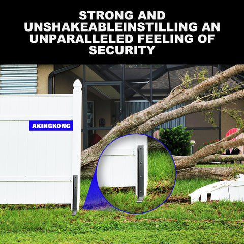 AKINGKONG metal brace provides enhanced support for leaning posts.