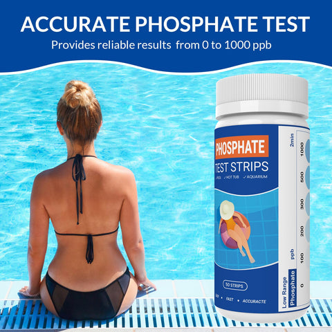 AKSBTEC phosphate strip tube showing test dip action for accuracy