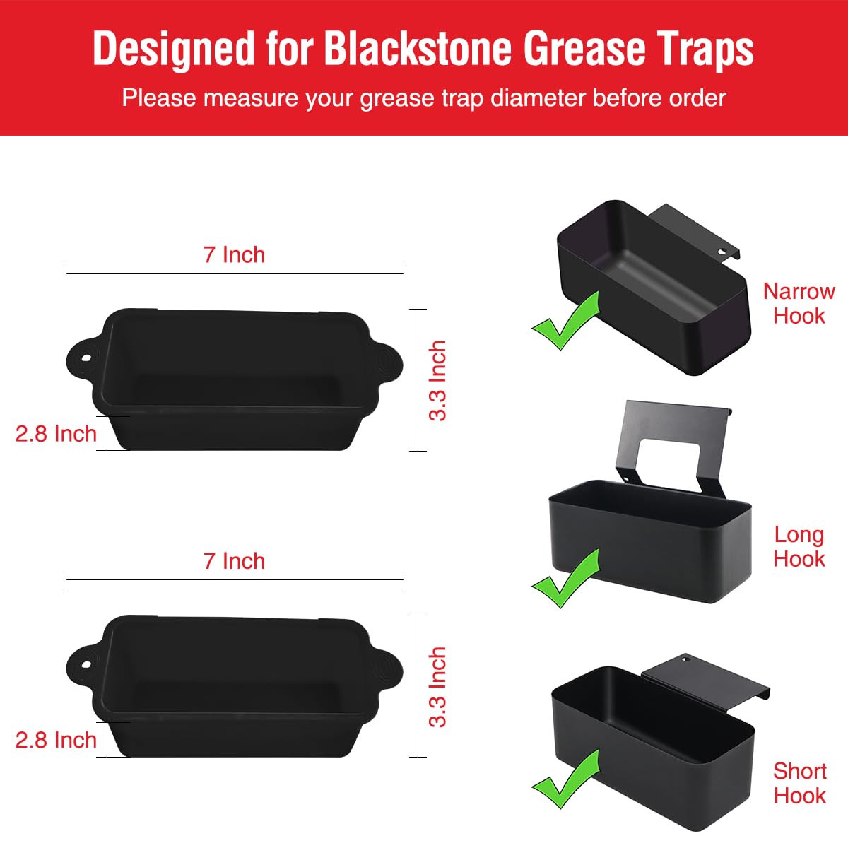 AKSDTH Blackstone silicone grease cup liner for 28-inch grills minimizes mess while grilling.