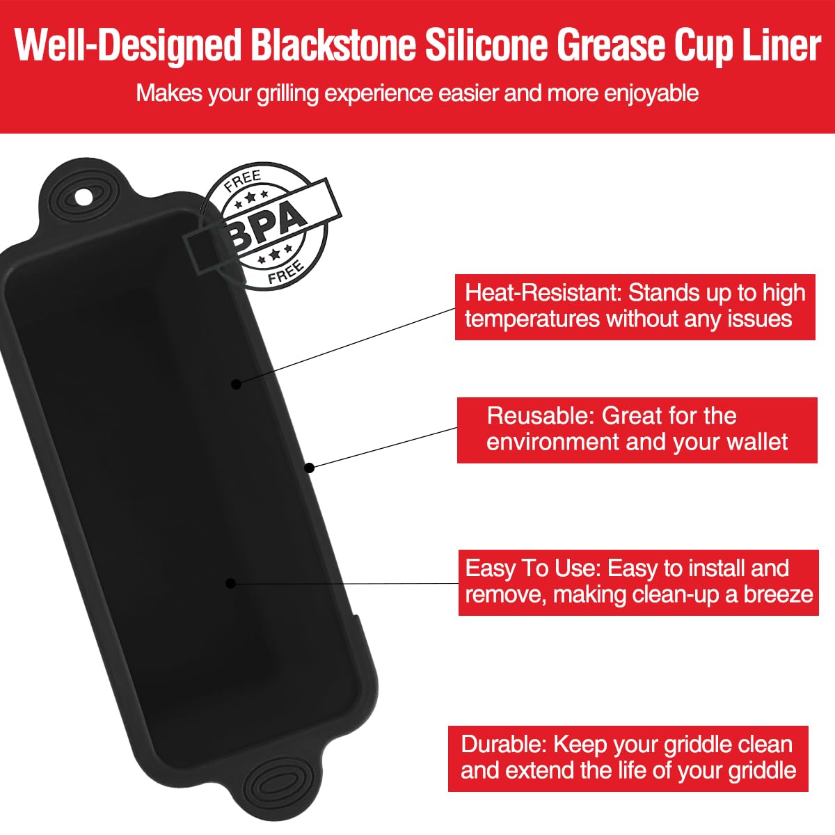 AKSDTH eco-friendly grease liner reduces disposable waste on Blackstone griddles.