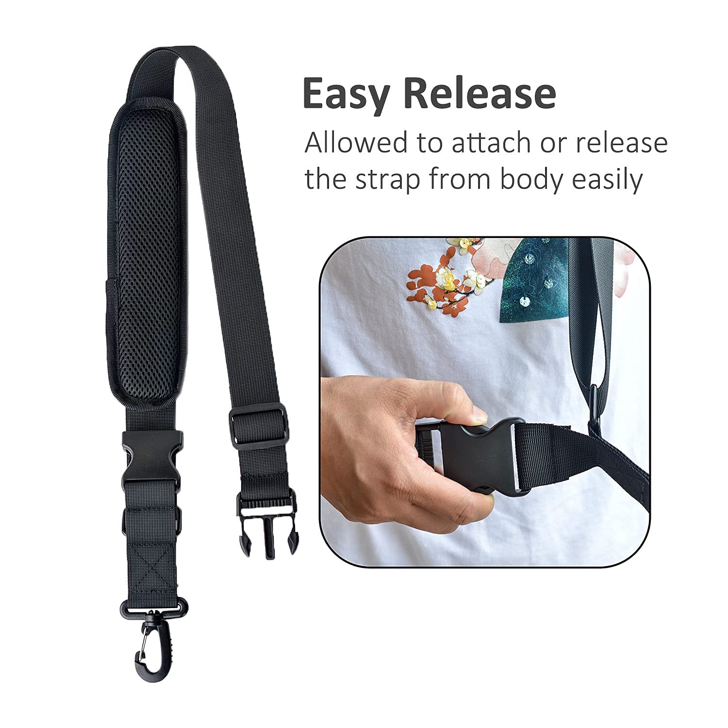 AKUATUZ quick-release buckle in use for easy detachment