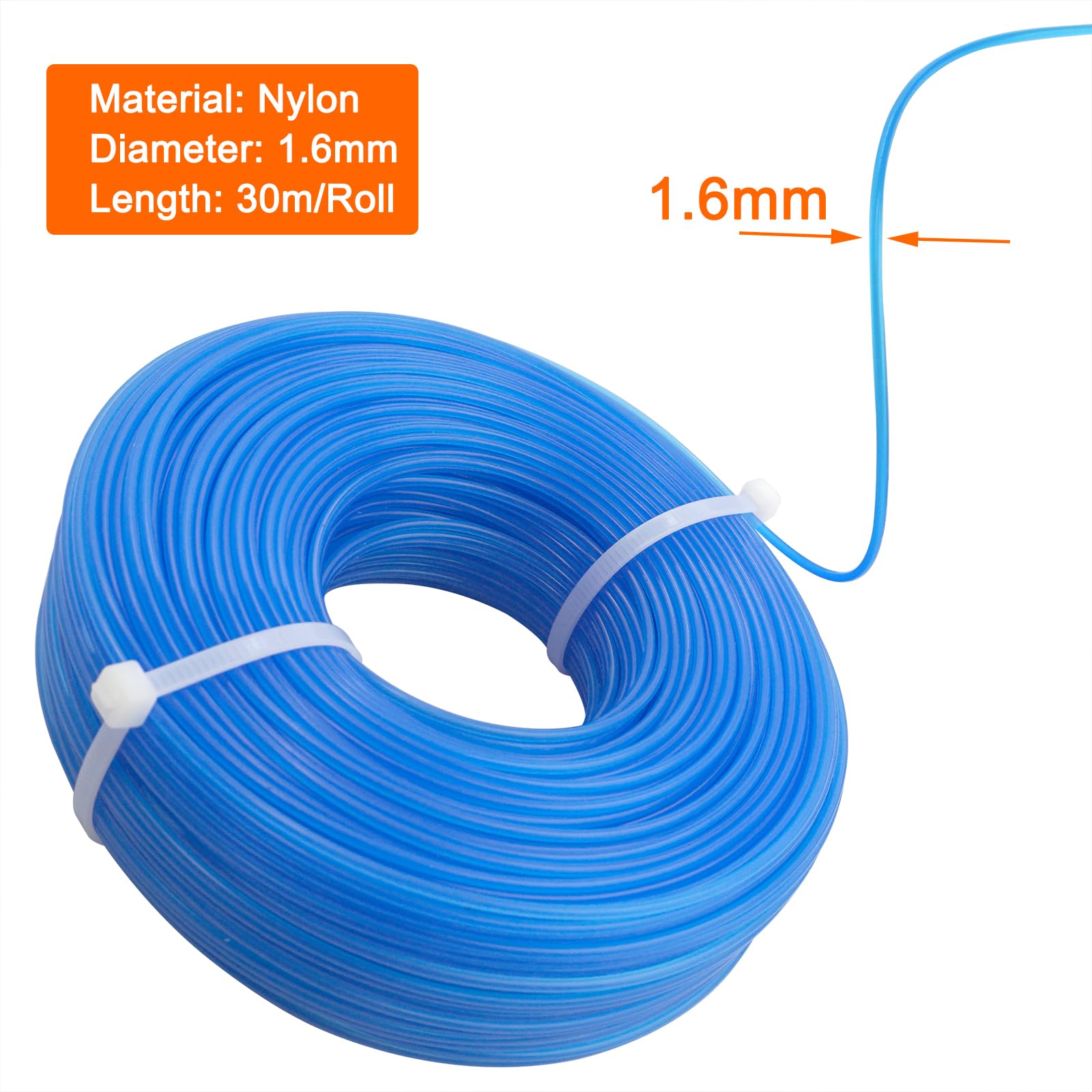 Akuoly blue spool back view shows durable replacement line.