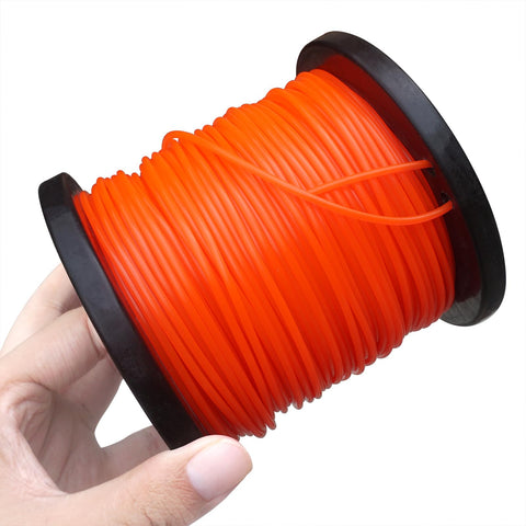 Akuoly round trimmer line 2.4mm in bright orange for visibility.