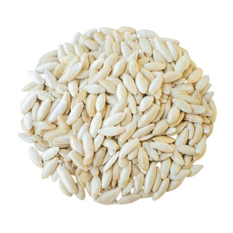 Al-Amira Melon Seed shelled close-up, crunchy Lebanese seeds for snacking.
