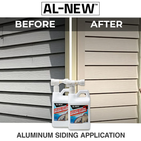 AL-NEW Outdoor Cleaner cleans gutters and window frames for a neat look