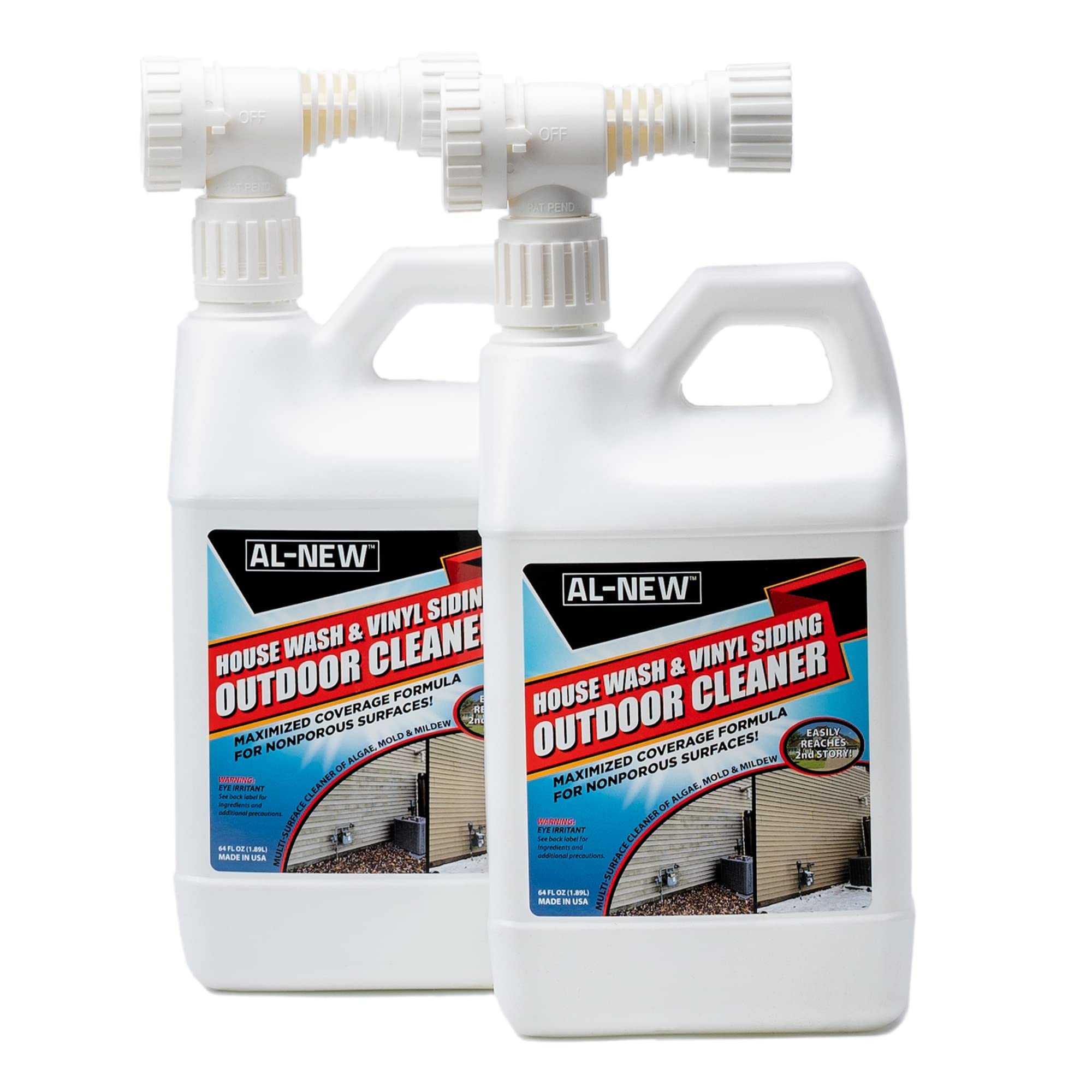 AL-NEW Outdoor Cleaner hose-end sprayer in action delivering wide exterior coverage
