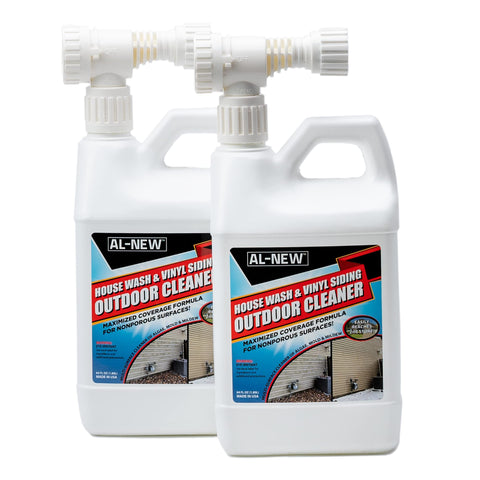 AL-NEW Outdoor Cleaner hose-end sprayer in action delivering wide exterior coverage
