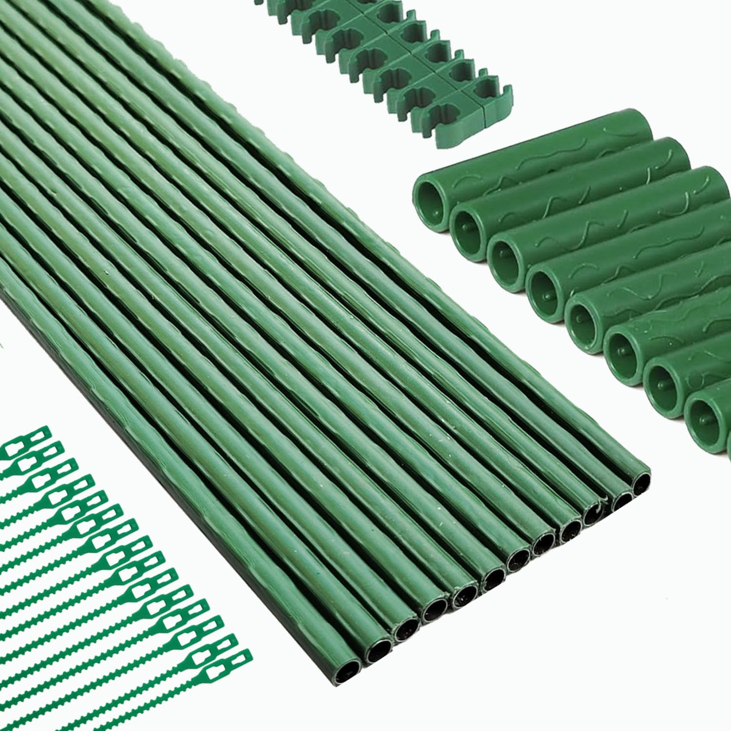 Alabzphsia 14-inch garden stake stabilizes tomato plants for upright growth