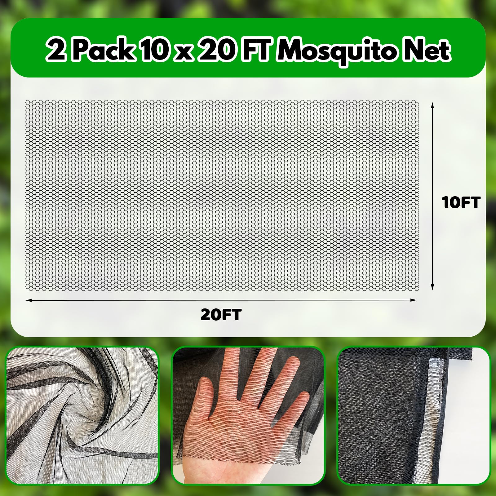 Alaeseje garden mesh netting ultra-fine mesh lets sun and rain through.