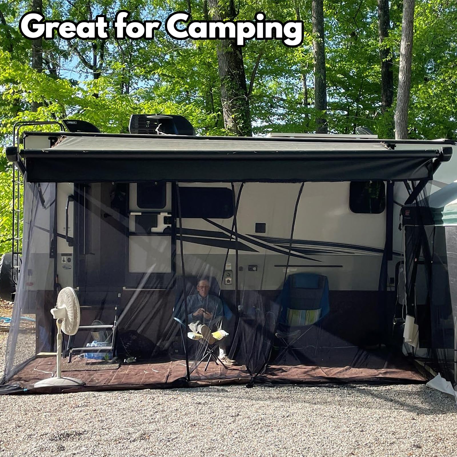 Alaeseje netting hangs easily on patios for quick setup.