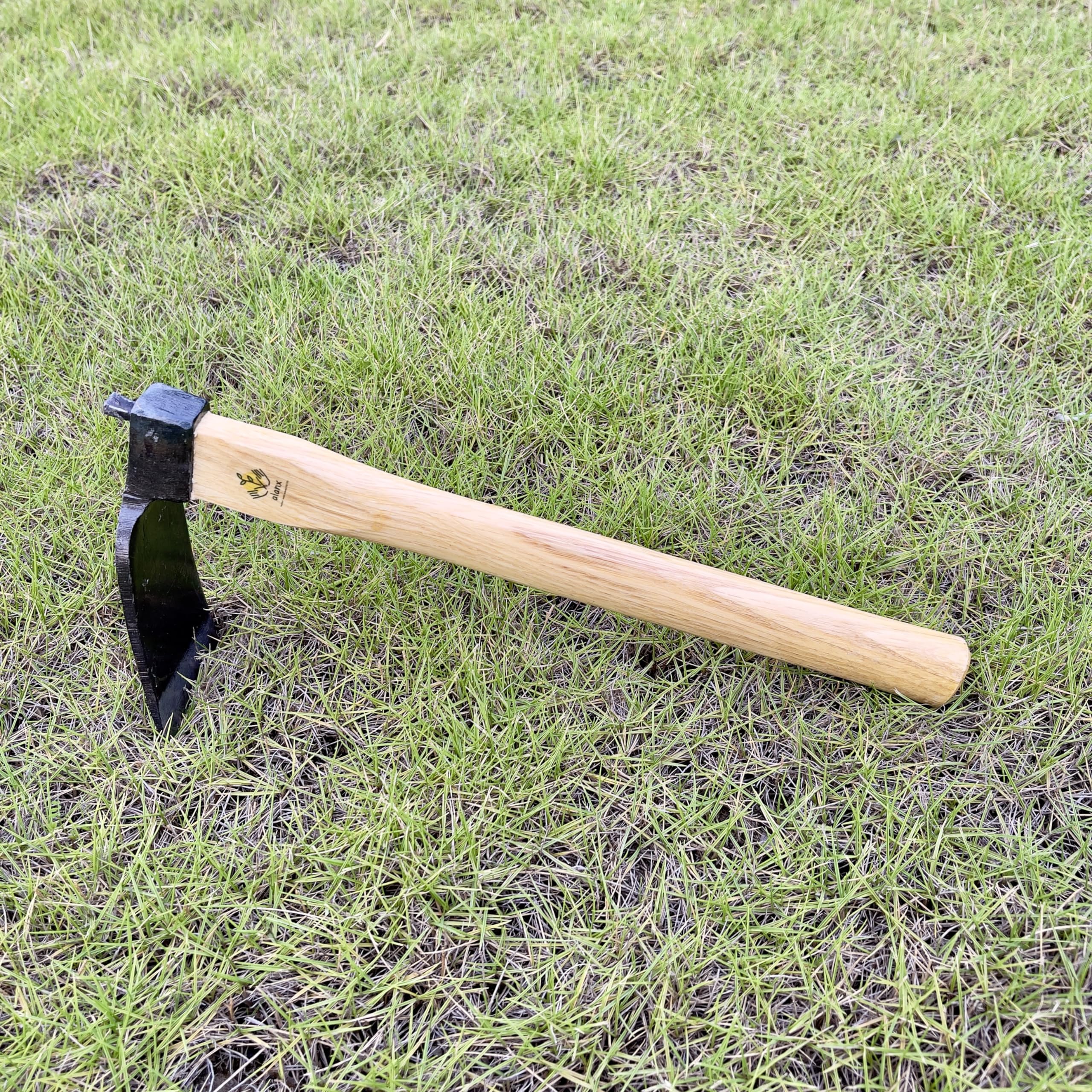 Alanx curved hoe in use for precise weeding and cultivation
