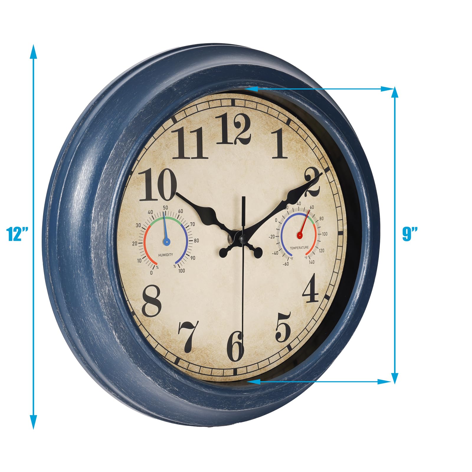 Alarllok 9-inch dial clock with quartz movement for easy time reading