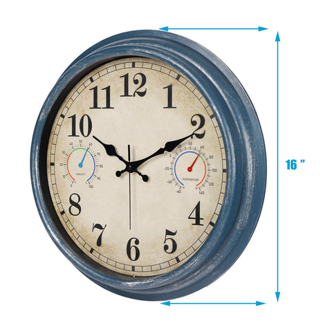 Alarllok indoor-outdoor clock works in porch, bathroom, or living area.