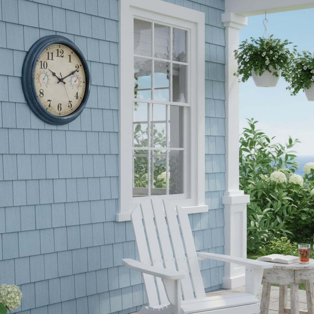 Alarllok thermometer and hygrometer readings help monitor outdoor climate.