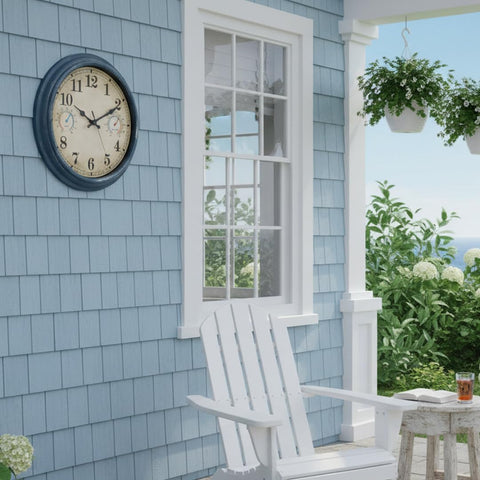 Alarllok thermometer and hygrometer readings help monitor outdoor climate.