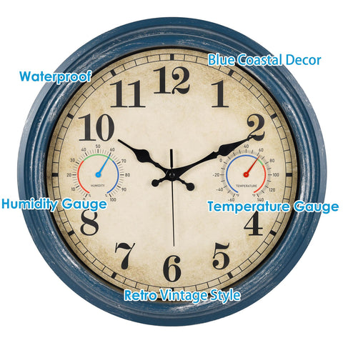 Alarllok waterproof outdoor clock front view for all-weather patio use.