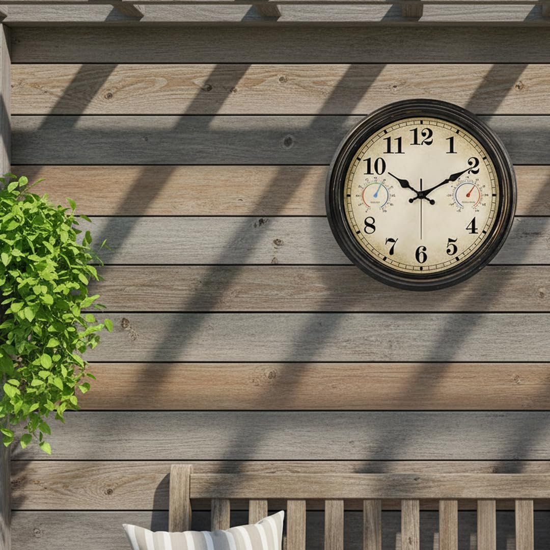 Alarllok weather-ready outdoor clock designed to withstand sun, rain, and snow.