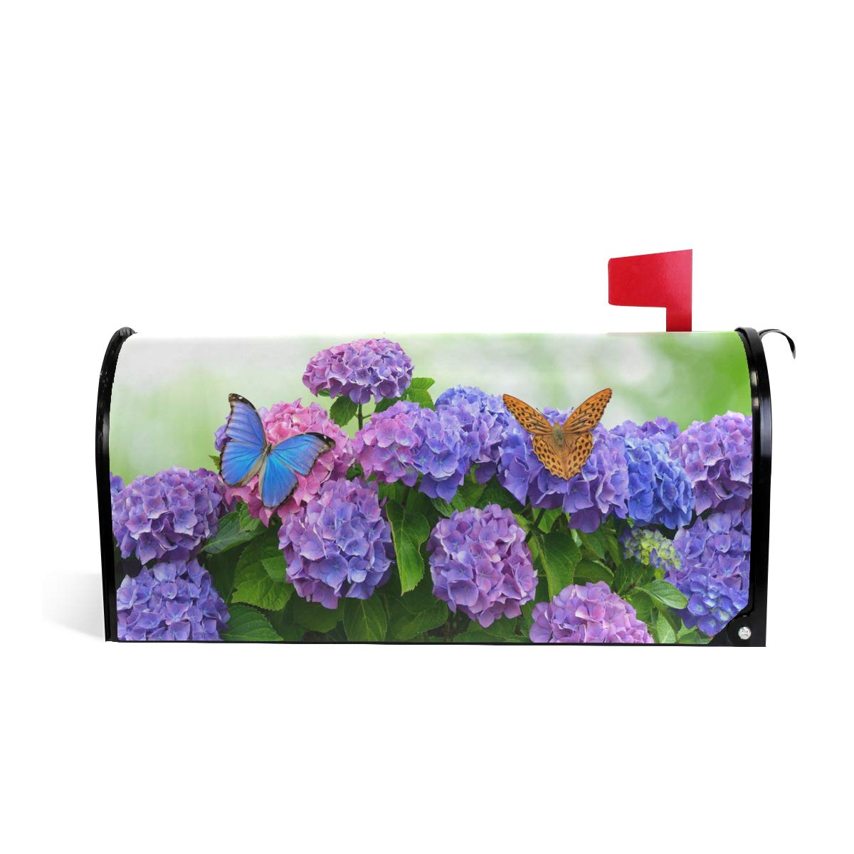 ALAZA hydrangea butterflies mailbox cover for outdoor curb appeal