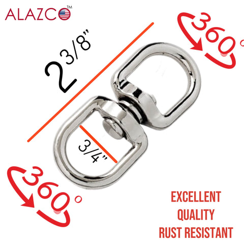 ALAZCO double swivel assembly ensures tangle-free hanging and easy maintenance.