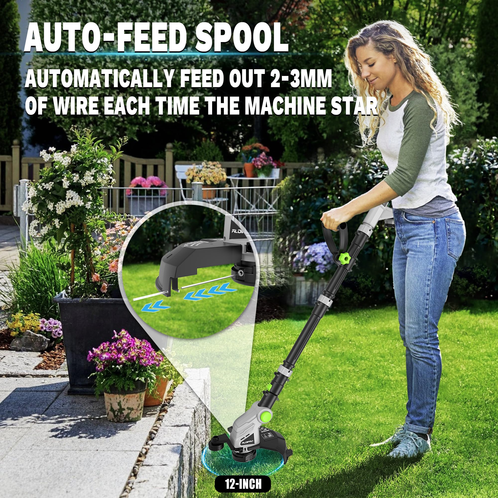 ALDIPRO 130mph-blower delivers strong wind to clear debris