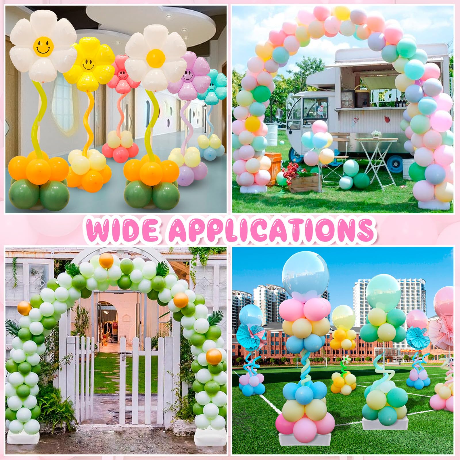 White decor base blends with venues for weddings and celebrations.
