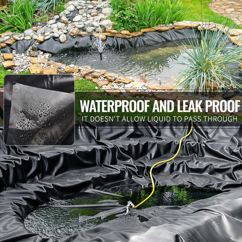 ALDMIO pond liner tear-resistant HDPE endures weather and seasonal changes.