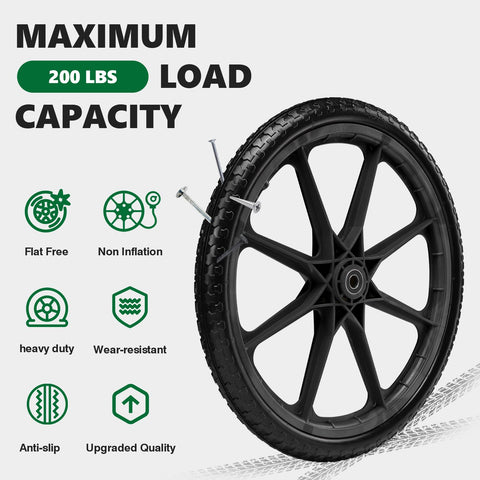 aledaras ABS plastic rim strengthens wheel for tough yard tasks