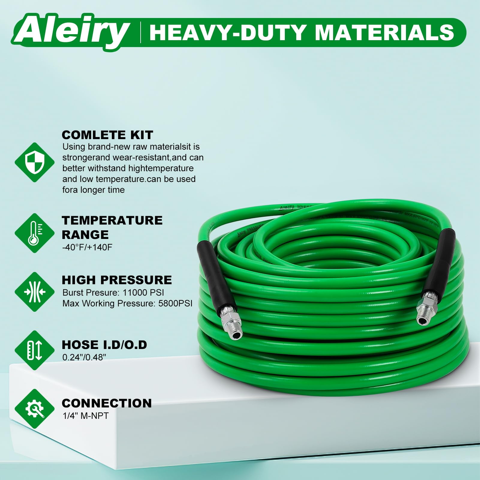 Aleiry sewer jet kit nozzles set shown for versatile drain cleaning.